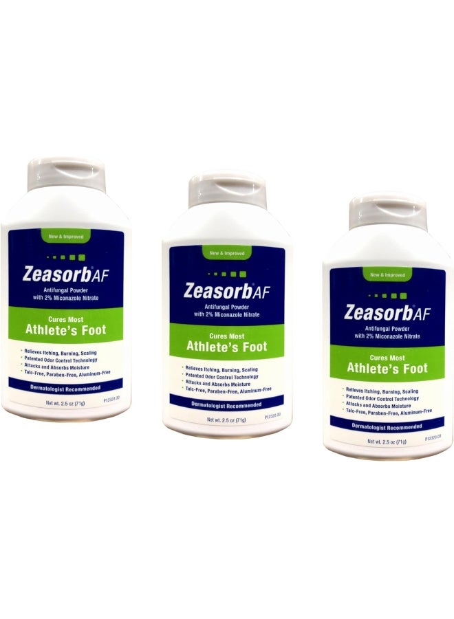 Zeasorb Antifungal Powder Treatment For Athletes Foot - 2.5Oz (Pack Of 3) - Image 1